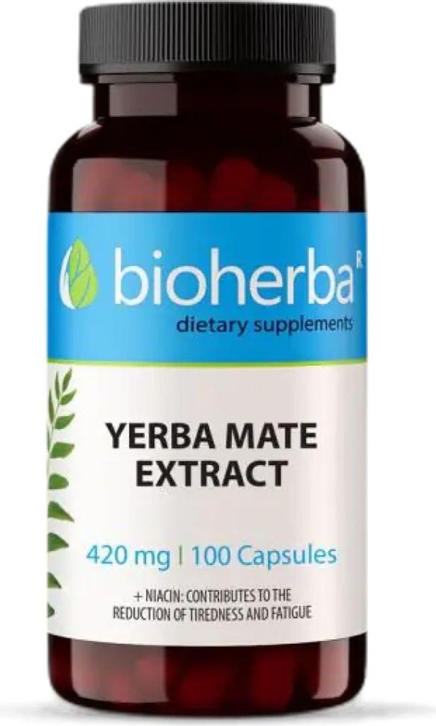 Extrait de yerba maté 420 mg 100 gélules PZN 18215327 Image du produit 