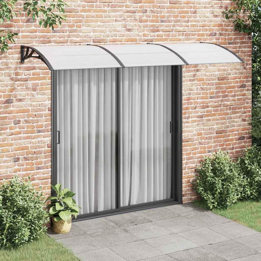 vidaXL Dveřní stříška černá a průhledná 300x75 cm Obrázek produktu 