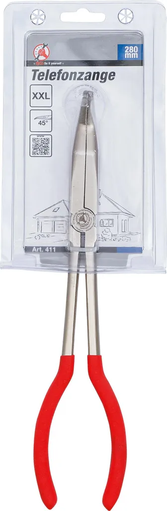 BGS Pince téléphonique Do It Yourself courbée 45° extra longue 280 mm - 5