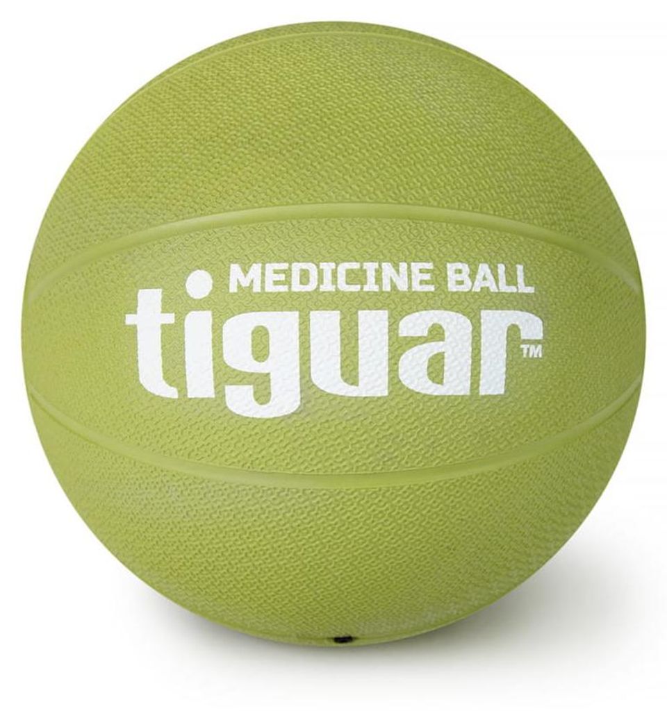 tiguar Medizinball 3 kg (Olive) Gummiball mit rauer Oberfläche, komfortabler Griff, ideal für Krafttraining, Rehabilitation und Koordination