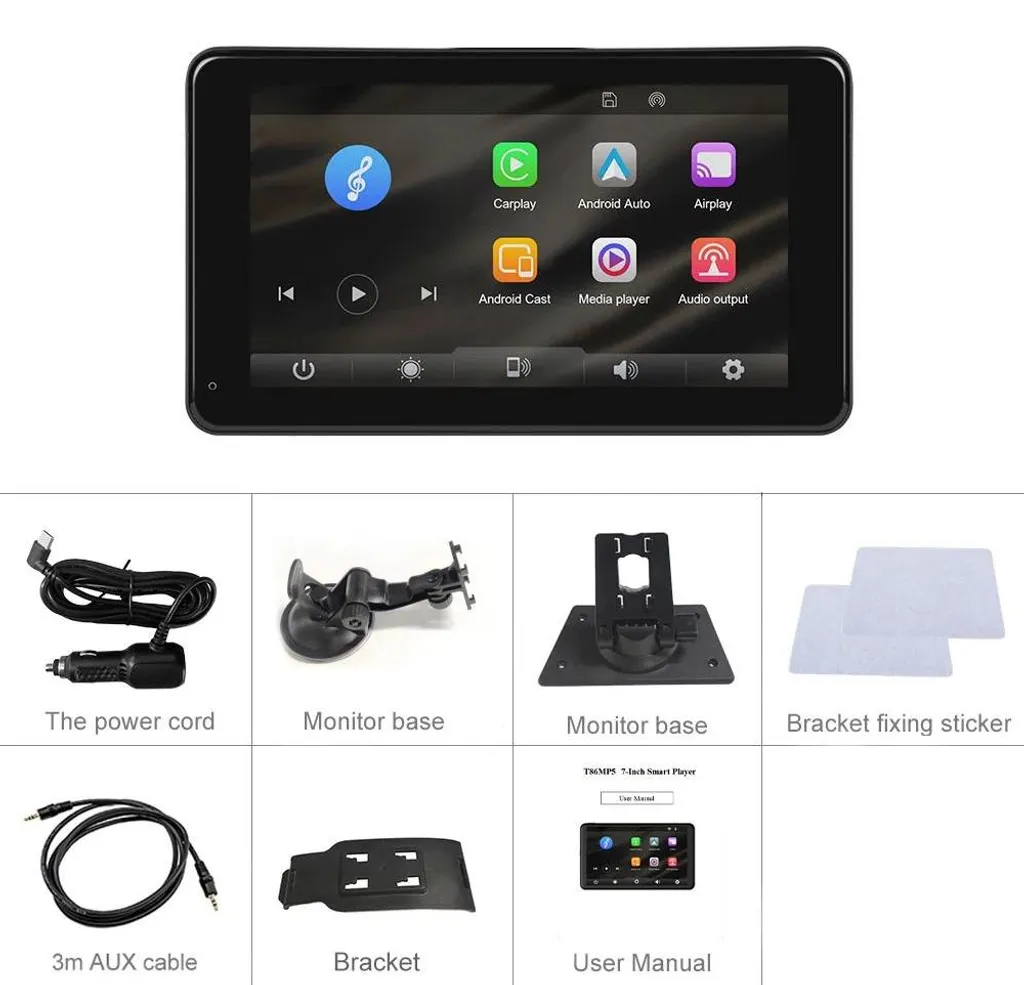 Autoradio Double DIN CarPlay et Android Auto - Écran Tactile 7 Pouces