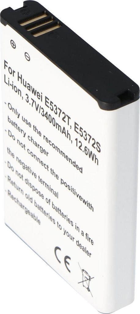 Akku passend für Huawei E5372T, E5372S, Li-Ion, 3,7V, 3400mAh, 12,6Wh