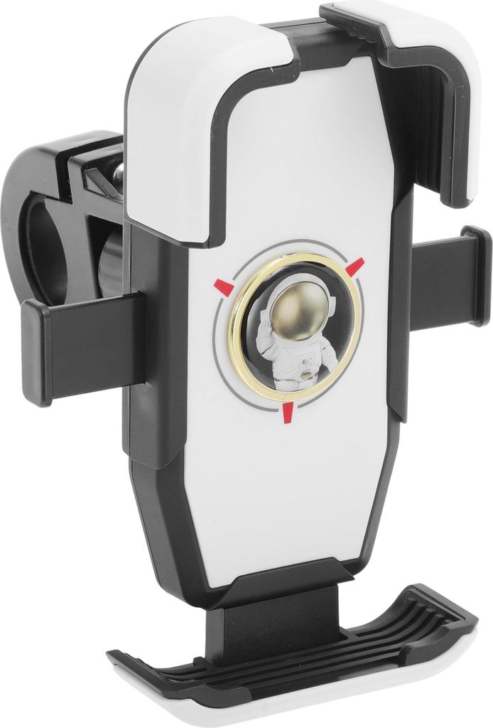 Fahrrad Handy Halterung Lenker Telefon Halterung für Motorrad Roller Drehbare Smartphone Halterung für 4.5-7" Smartphone Weiß Gold Ton