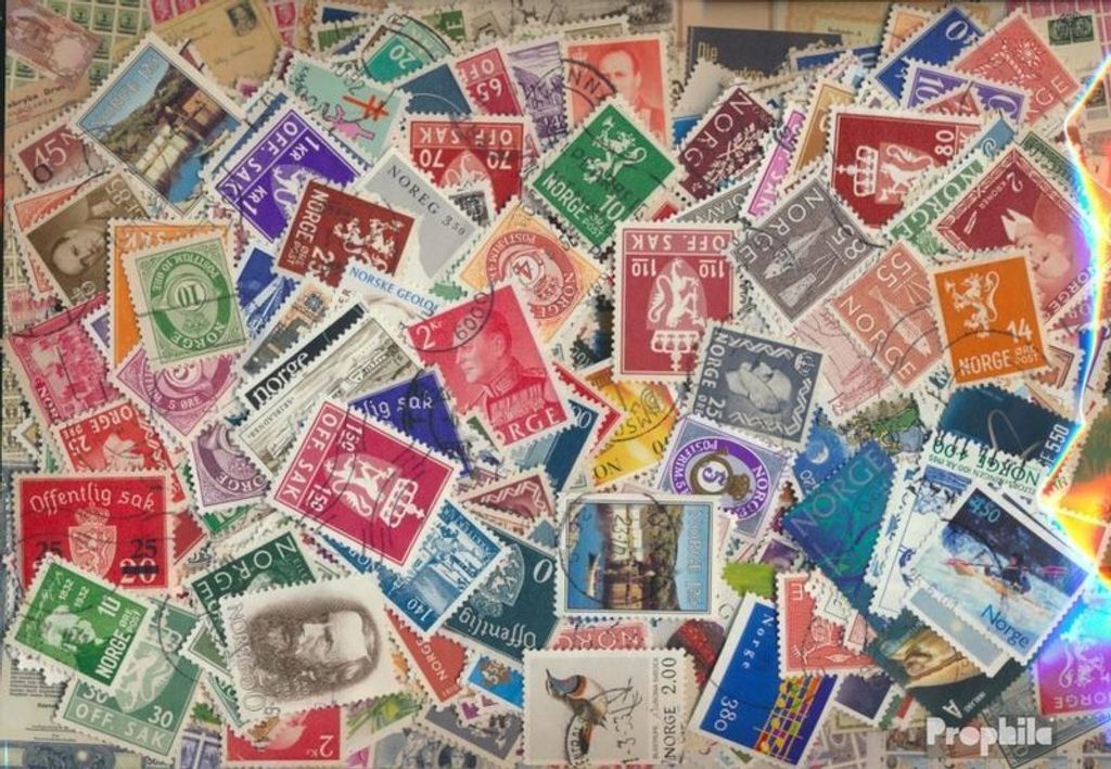 Briefmarken Norwegen 600 verschiedene Marken