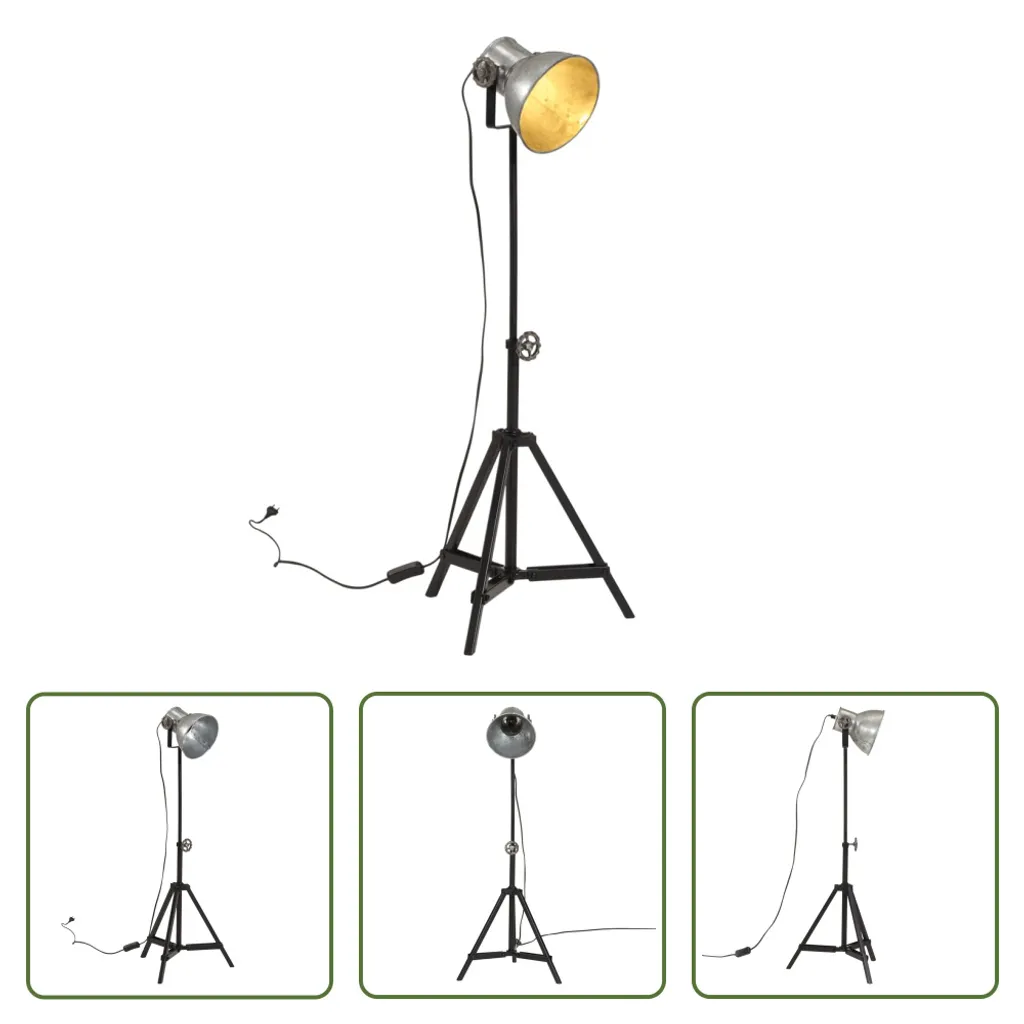 Lampada da Terra Design Vintage Silver Ferro | Offerta The Living Store