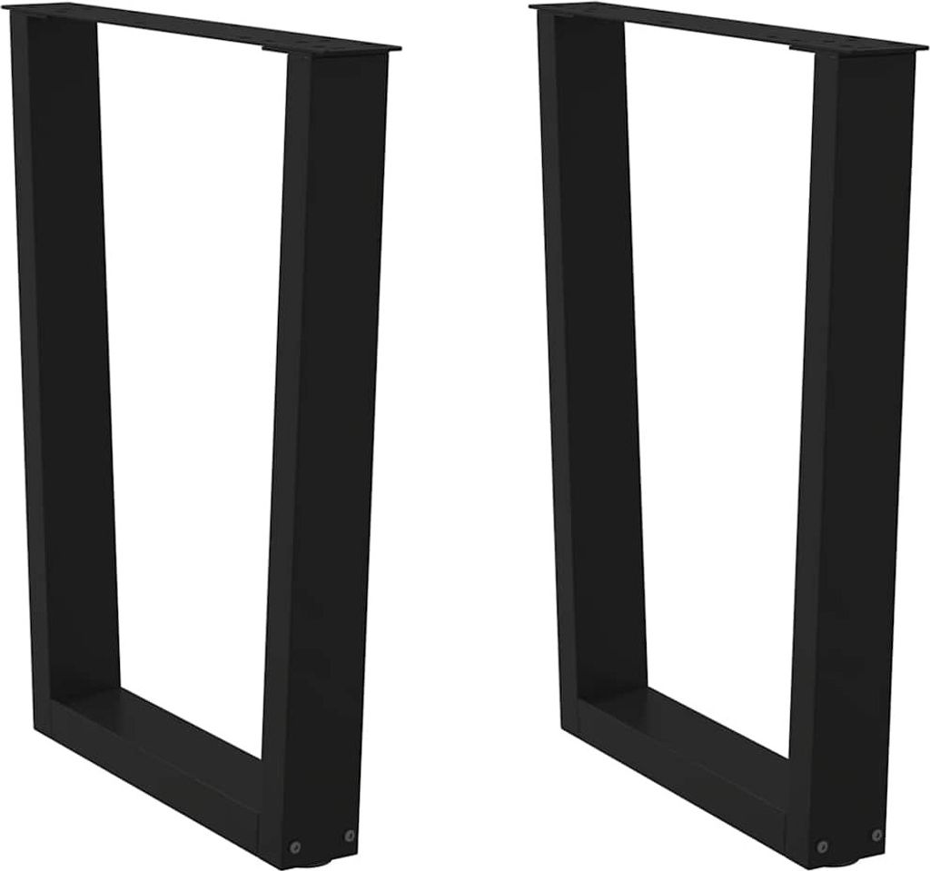 Esstisch Beine V-Form 2 Stück Schwarz 70x(72-73,3) cm Stahl