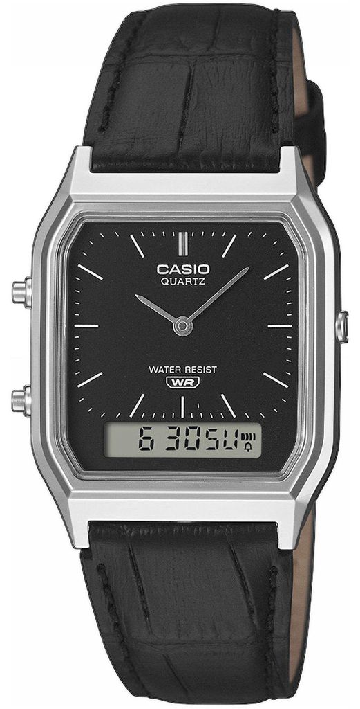 Casio Armbanduhr AQ-230EL-1AEF analog-digital mit Lederband Produktbild 