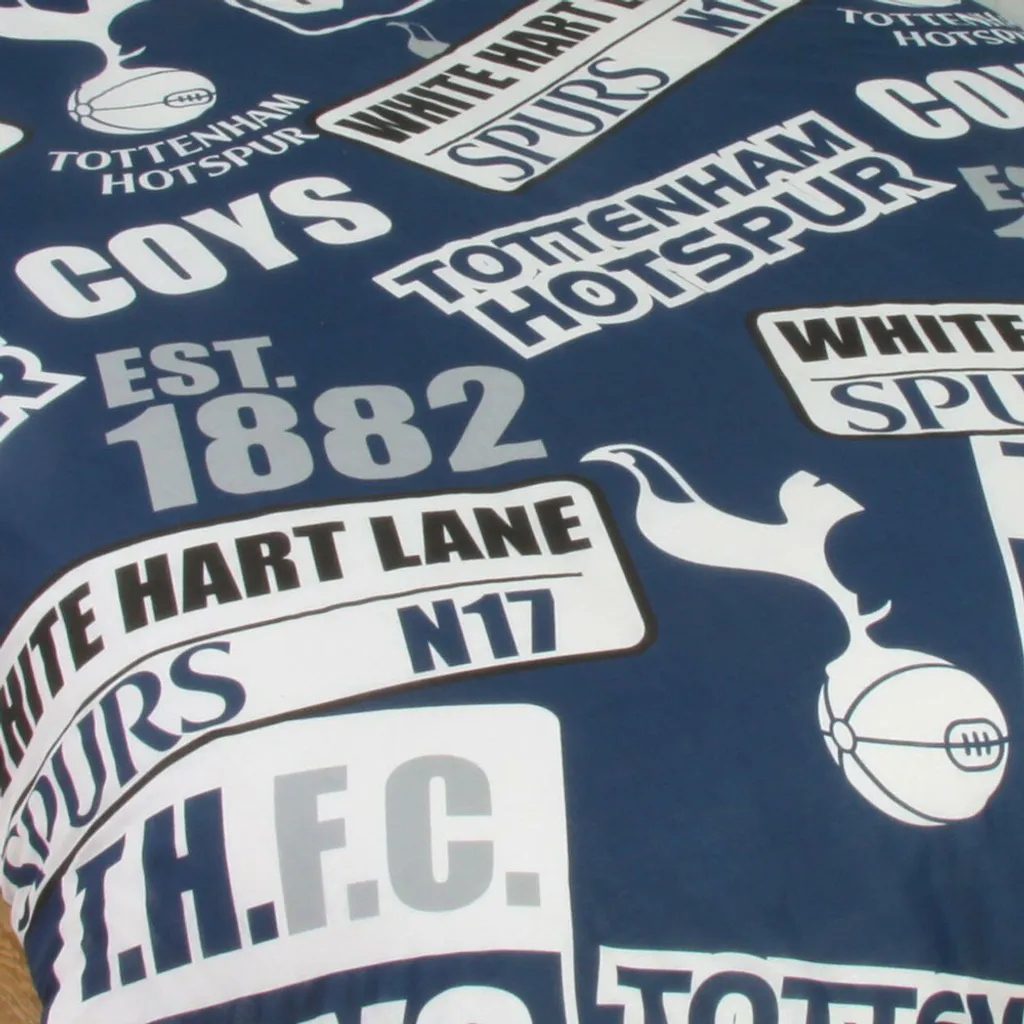 Parure de Lit Tottenham Hotspur Colorée - Motif Patch Multi-Logo BS1084