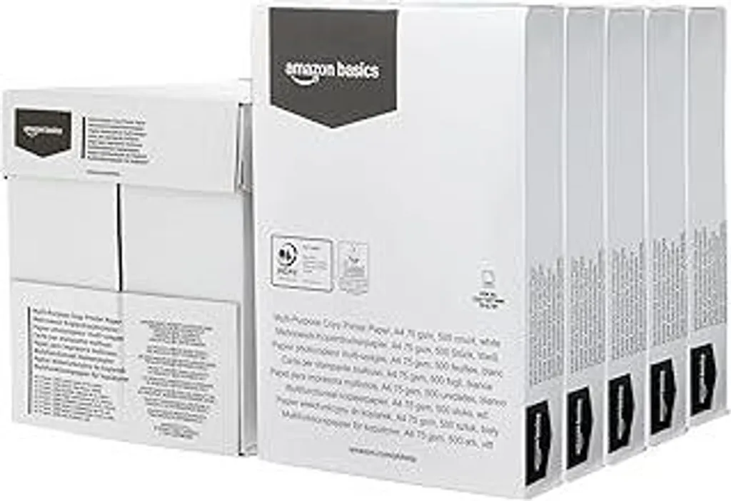 Carta multiuso per fotocopie e stampe, A4, 75 g/m², 2500 fogli (confezione da 5), bianca