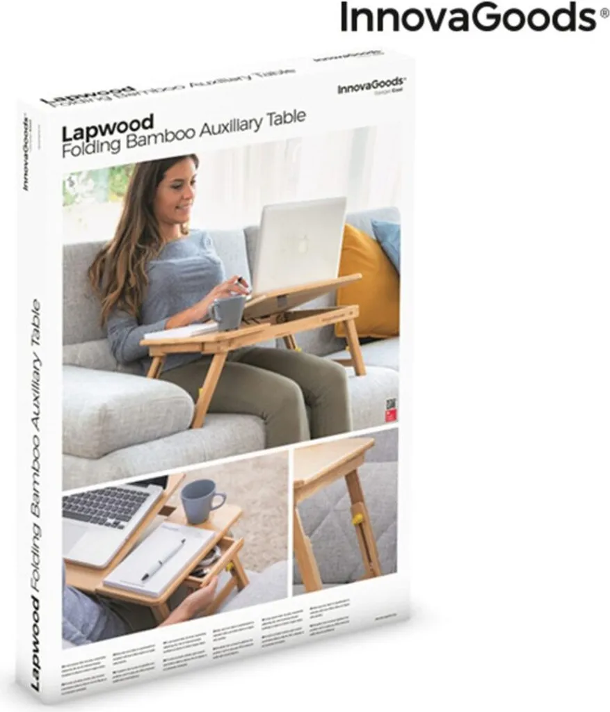 Table de lit pour petit-déjeuner et PC portable - Bambou pliable Lapwood - 16