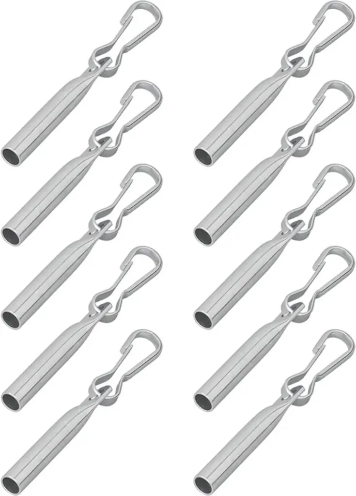 Set 10 Chiusure Terminali per Cavo 6mm con Ganci Simplex in Acciaio