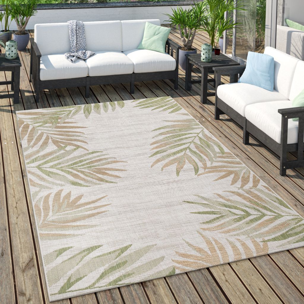 Tappeto da esterno per terrazza e balcone Design con palme Immagine del prodotto 