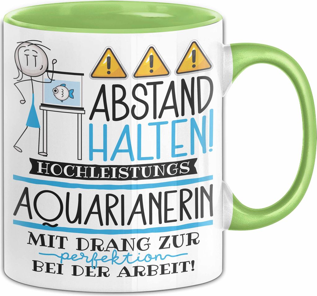 Aquarianerin Tasse Geschenk Lustig Abstand Halten Produktbild 