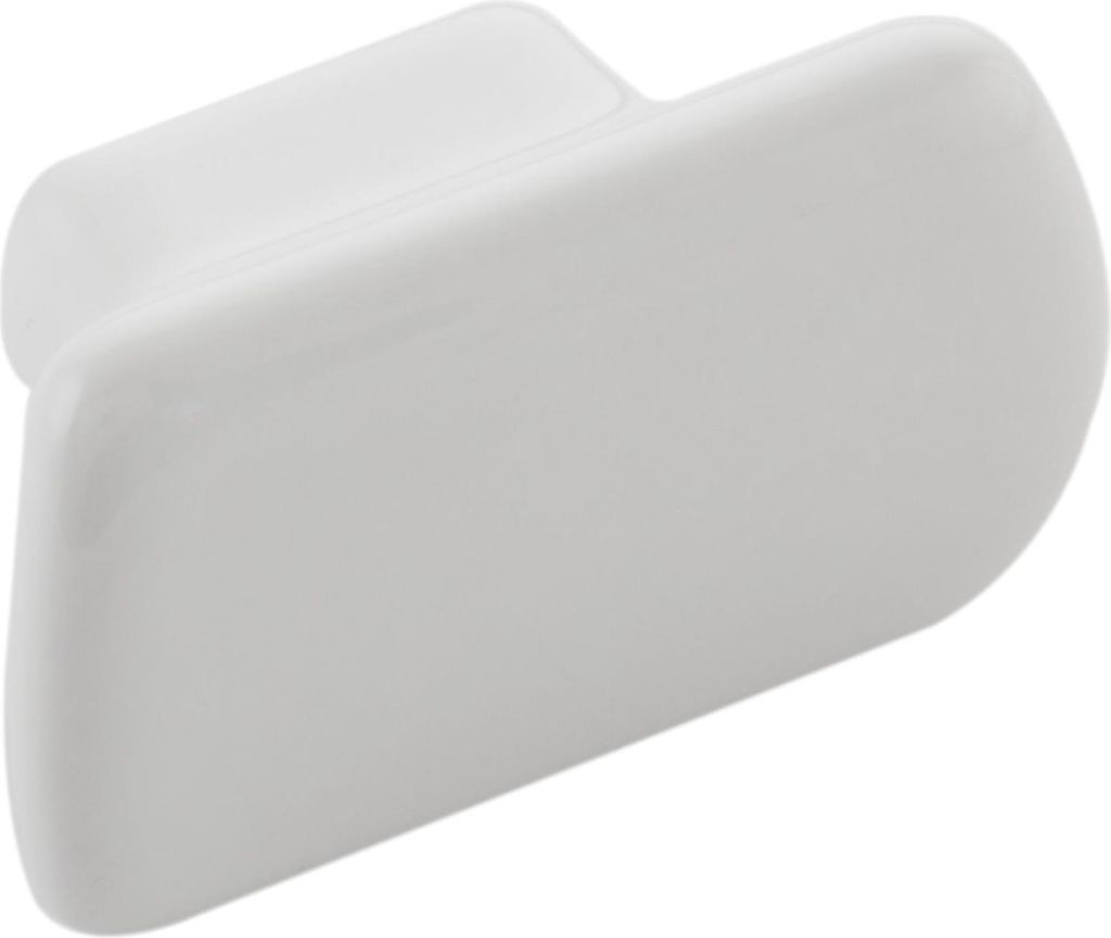 Furnipart Möbelknopf Vanilla Breite 49,5mm LA 16mm - Keramik Möbelknauf - Knauf für Schrank und Kommode, Keramik weiß