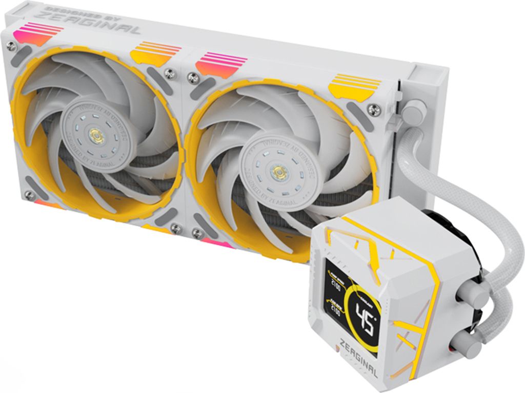 Yeston Zeus Liquid Freezer CPU-Kuehler fuer Desktop mit LCD-Monitorbildschirm, Luefter PWM9002200 U/min, intelligente Temperaturregelung, optimiert...