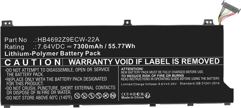 Batterie de remplacement pour PC portable Huawei série MateBook CoreParts