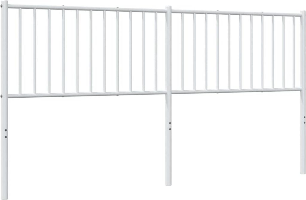 vidaXL Ersatz-Kopfteil Metall Weiß 180 cm