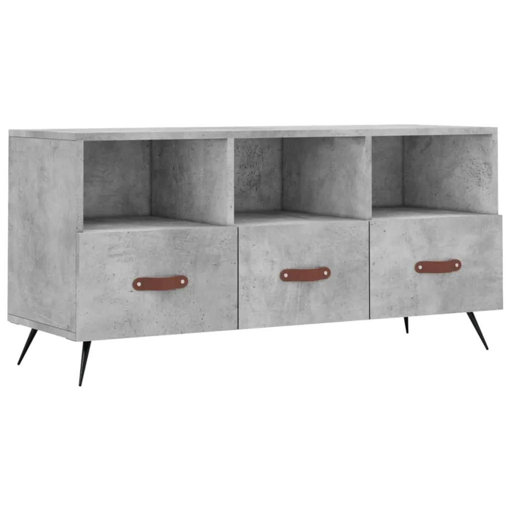Mobile TV grigio cemento 102x36x50 cm materiale legno
