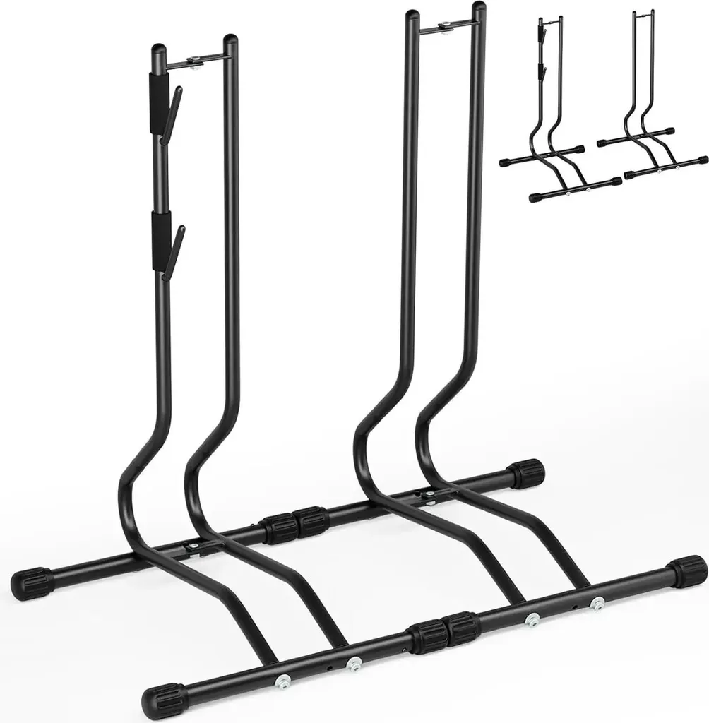 Support à vélos stable acier allié - Lot de 2 contre les chutes cycles