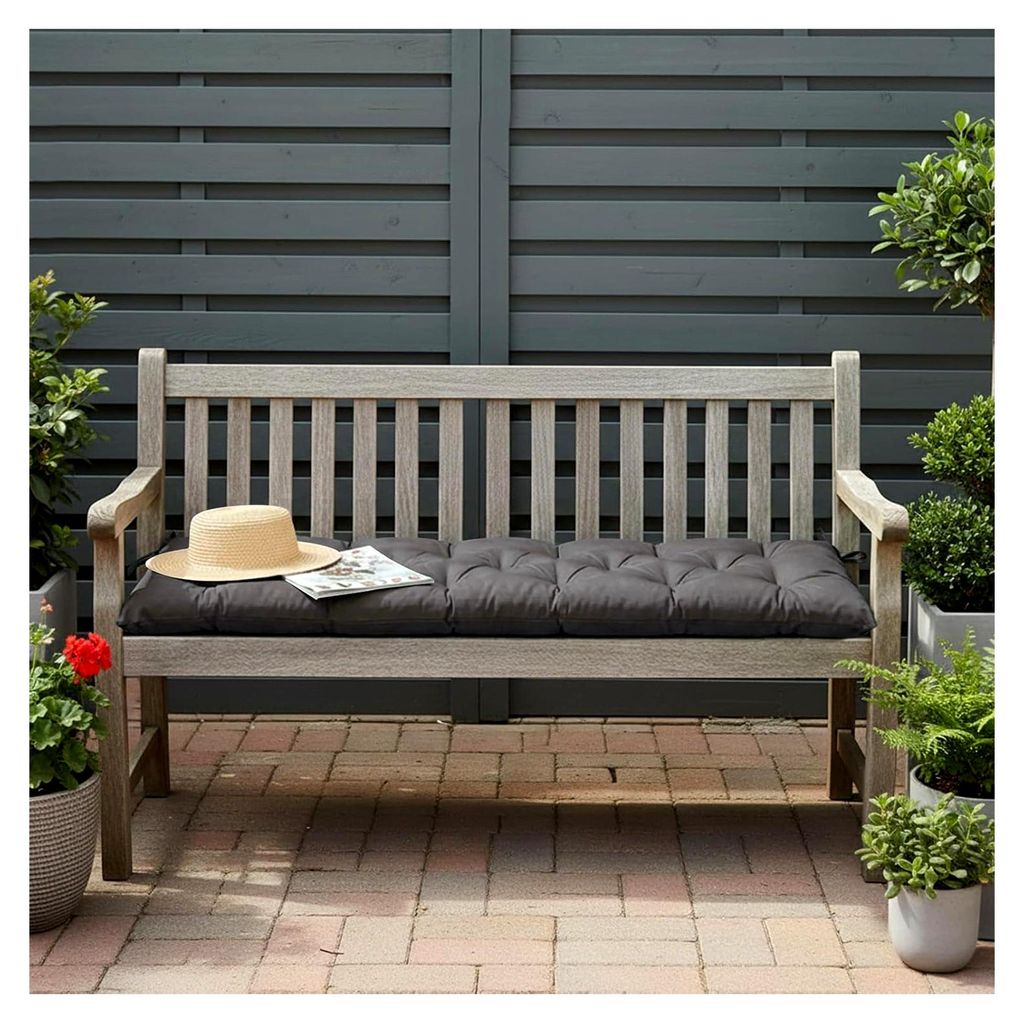Bankauflage für Gartenbank und Hollywoodschaukel: 100x50x8cm Wasserdichtes Sitzkissen mit Rutschfesten Gartensofakissen für Innen- und Außenbere...