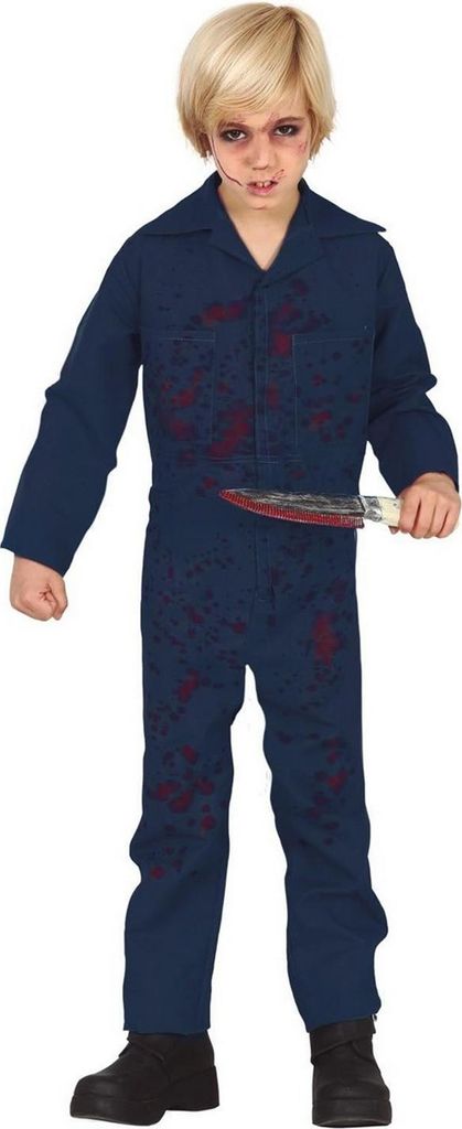 Fiestas Guirca - Mörder-Kostüm für Kinder FG1126 (128-134) (Blau)