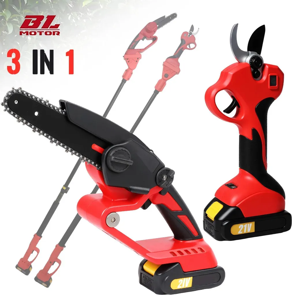 Sécateur Télescopique Électrique 3500W pour Branches en Hauteur