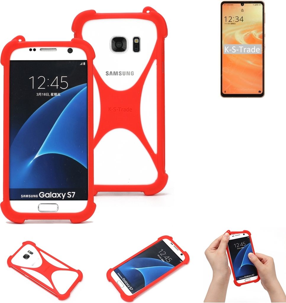 K-S-Trade Handy-Hülle kompatibel mit Sharp Aquos Sense6 Schutz-Hülle Bumper Silikon Schutz Hülle Cover Case Silikoncase Silikonbumper TPU Softcase
