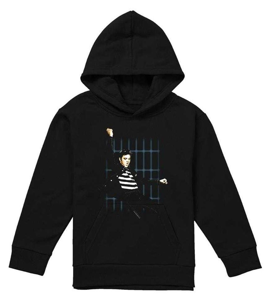 Elvis Presley - "Blue Bars" Kapuzenpullover für Kinder TV33170 (128) (Schwarz)
