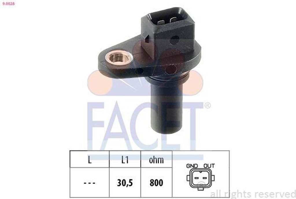 FACET Motordrehzahlsensor 9.0028 für VW Golf IV Schrägheck (1J1)