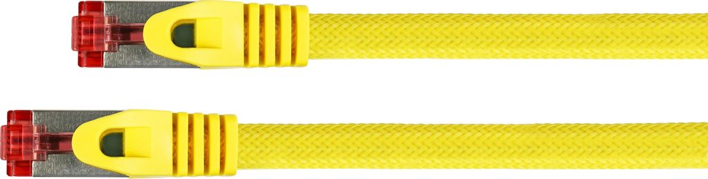 Patchkabel Cat. 6 gelb 1,5m Nylon mit Rastnasenschutz RNS