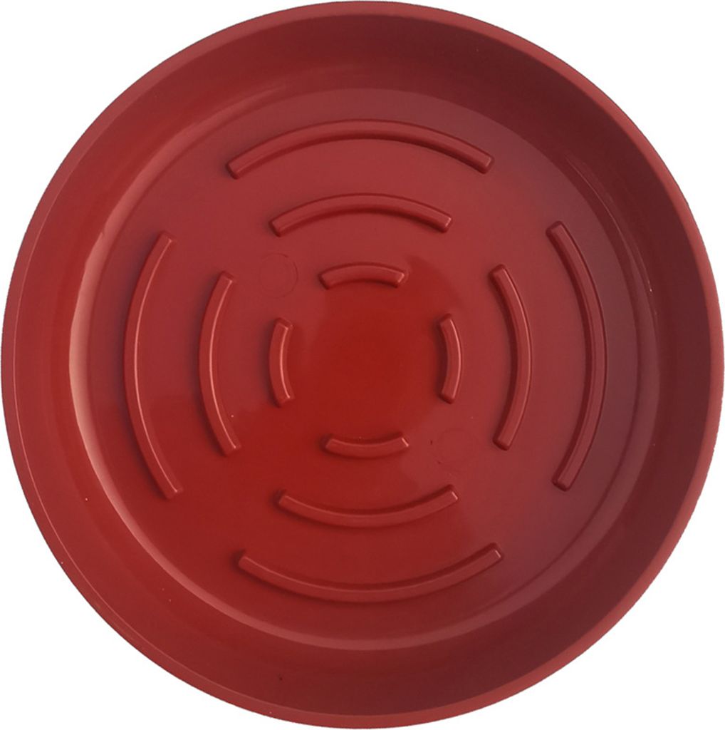 Blumentopf-Tablett, verdickter, robuster Kunststoff, praktisches wassersparendes Tablett für das Büro-Rot 5