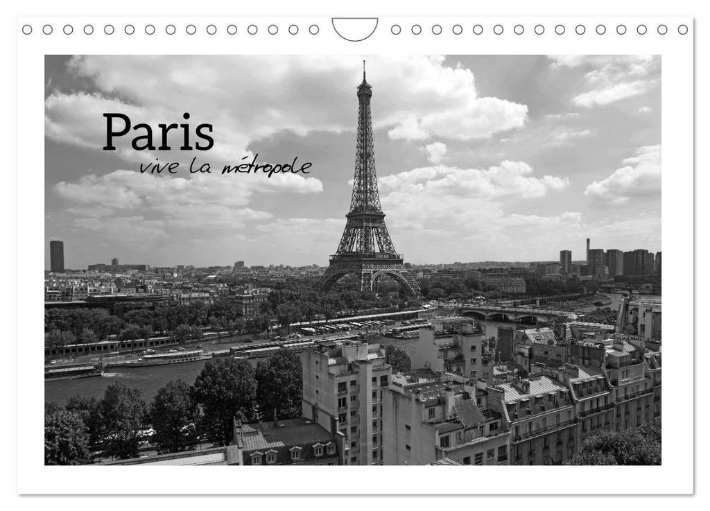 Paris vive la métropole (Wandkalender 2027 DIN A4 quer), CALVENDO Monatskalender