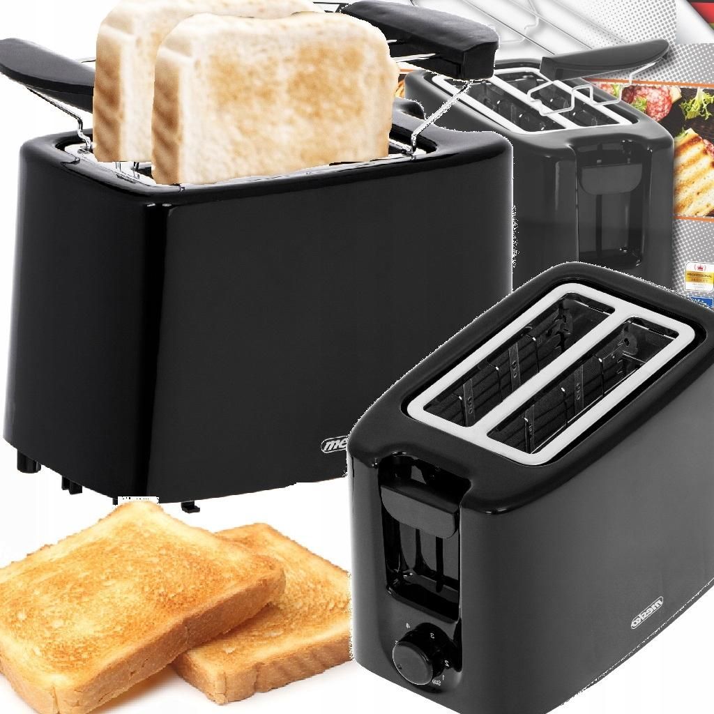 Mesko Toster 3220, 900W, 6 poziomów, 2 kromki, czarny, nowy Zdjęcie produktu 