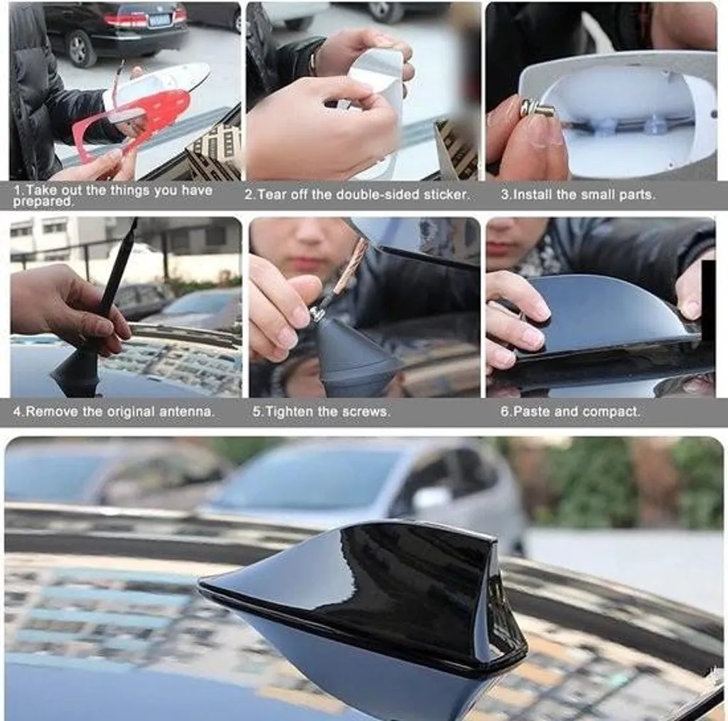 Antenne de toit voiture universelle type requin étanche signal stable