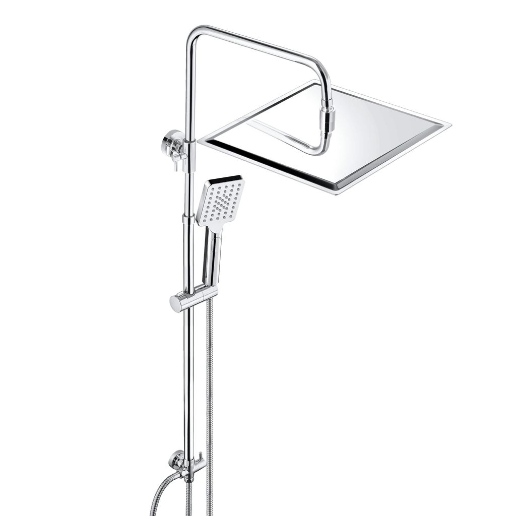 JOHO Duschset ohne Armatur, Chrom Duschstangeset Produktbild 