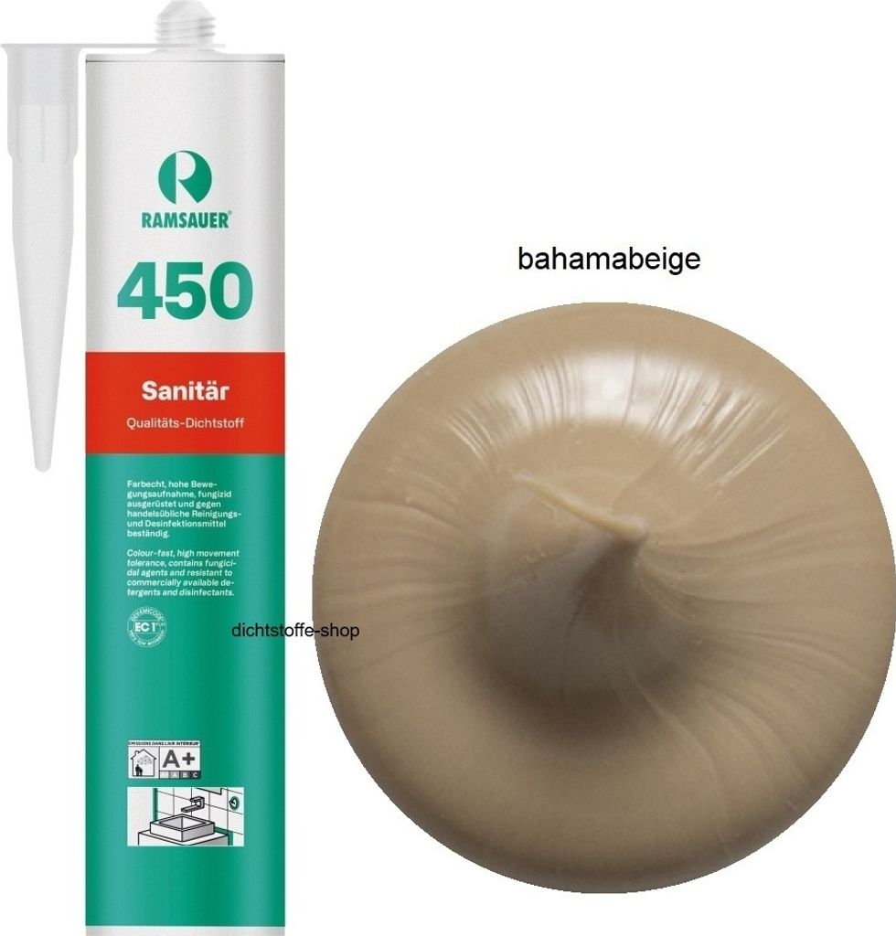 Ramsauer 450 Sanitär 1K Silikon Dichtstoff 310ml Kartusche Produktbild 