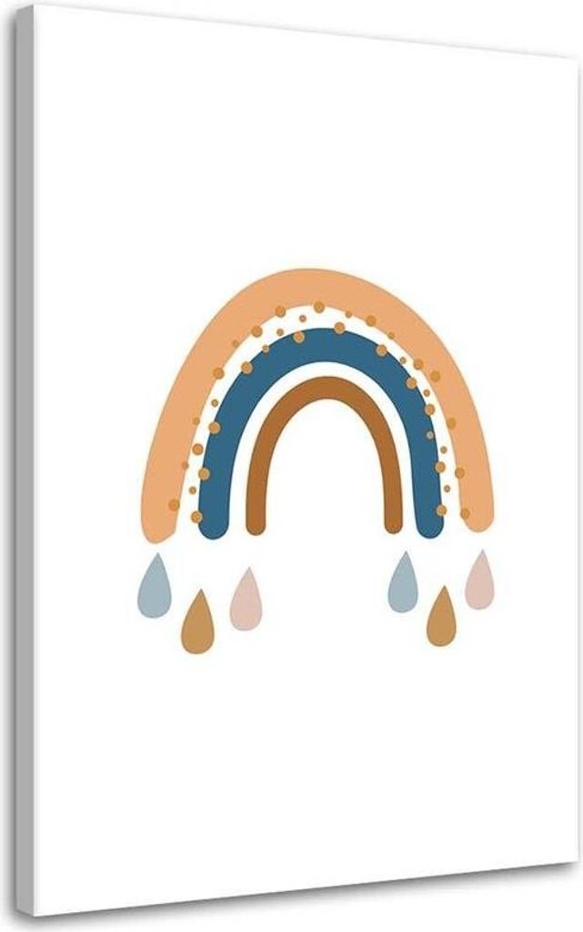 Leinwandbild regenbogen-wetter 80x120 cm Feeby farbe wandbild bereit zum aufhängen
