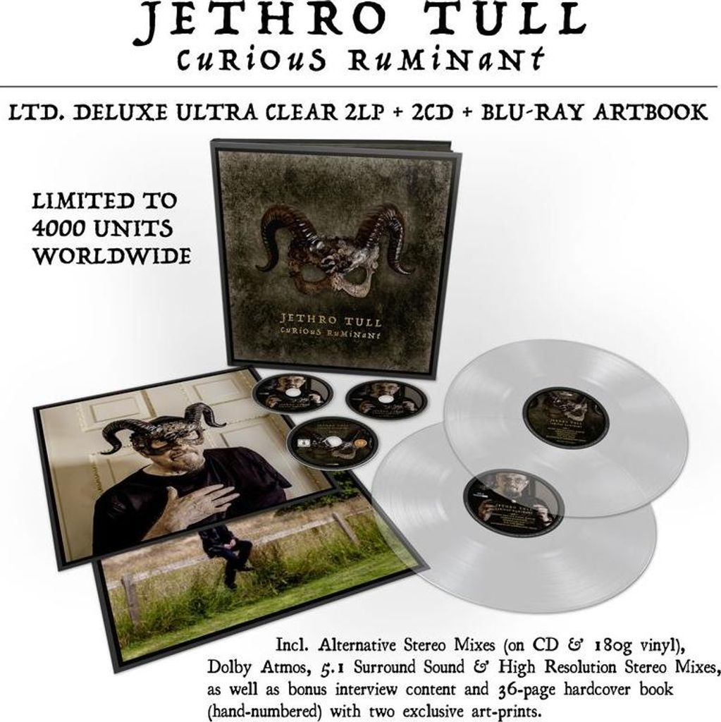 Jethro Tull: Curious Ruminant (Limited Deluxe Edition) (Ultra Clear 2LP + 2CD + Blu-ray Artbook & 2 Photo Prints)