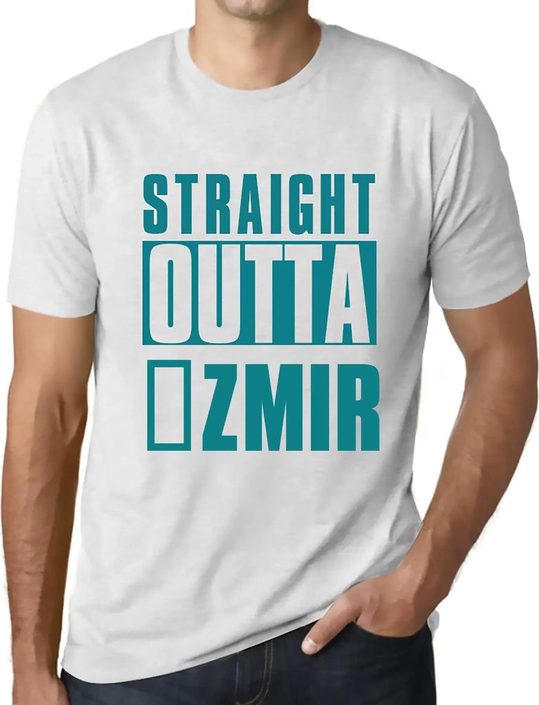 Herren Grafik T-Shirt Direkt aus İzmir – Straight Outta İzmir – Öko-Verantwortlich Vintage Jahrgang Kurzarm Lustige Druck Geburtstag Gesche...