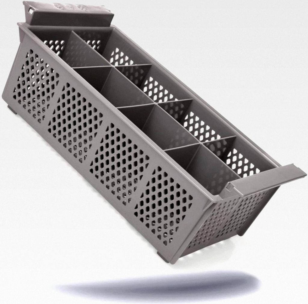 Besteckkorb für Spülmaschine aus Kunststoff, 8 Fächer, erweiterbar, stapelbar