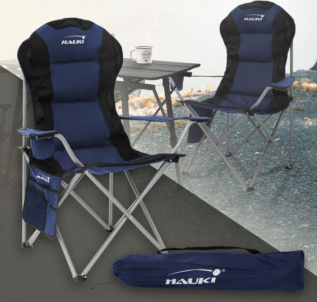 Hauki Campingstuhl faltbar, Blau, Angelstuhl mit Produktbild 