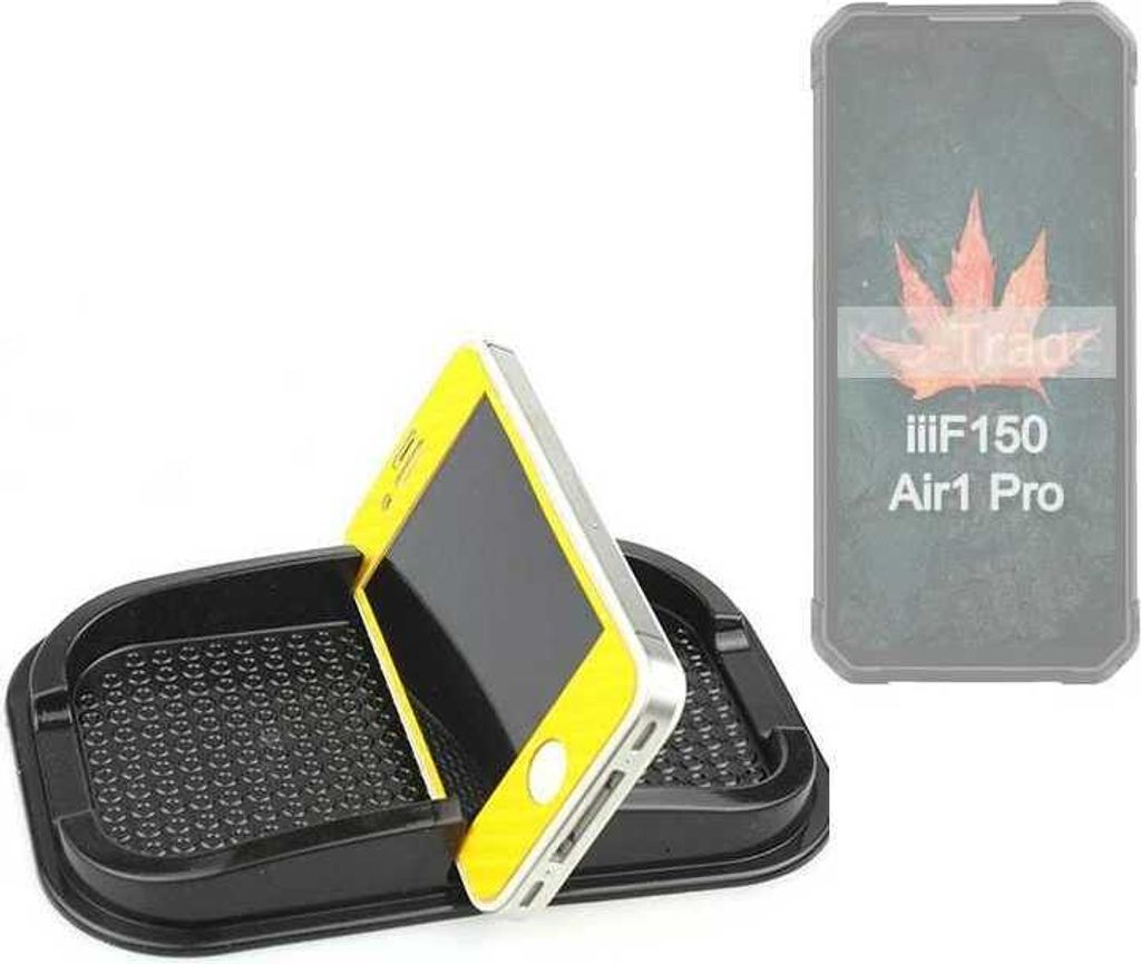 K-S-Trade Auto Anti Rutsch Matte Smartphone-Halter kompatibel mit iiiF150 Air 1 Pro Plus Haft Pad Armaturenbrett Handy-Halterung Silikon