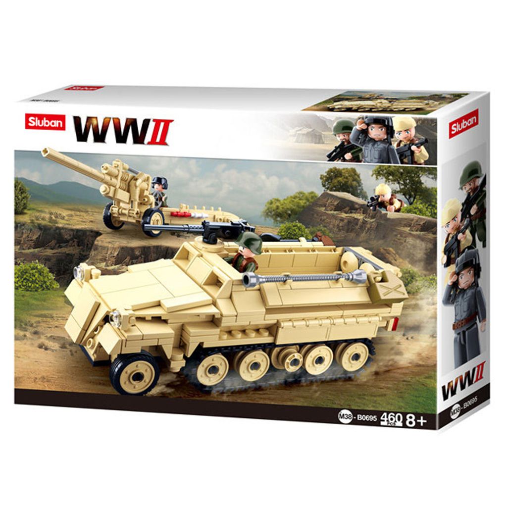 Sluban WWII M38-B0695 Nemecký polopásový traktor - Obrázok produktu 