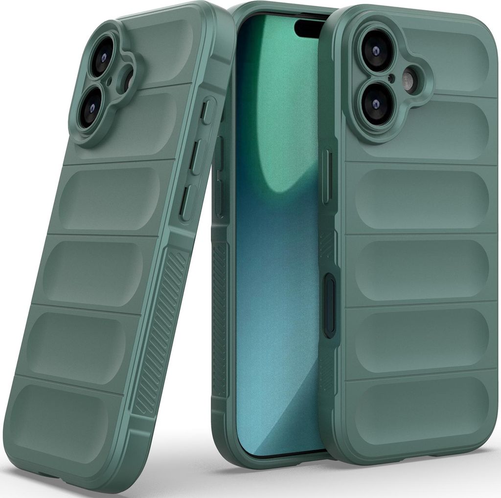 Handyhülle für iPhone 17 Weich TPU Silikon Stossfest Anti-rutsch Hülle Grün