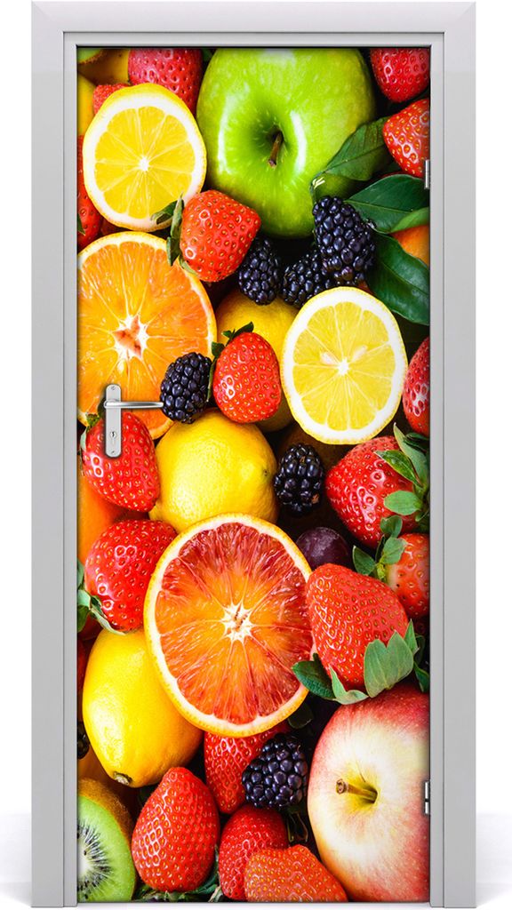 Tulup Türaufkleber 85x205 cm Dekorative Aufkleber Selbstklebend Wasserdichte Tapete Abnehmbar Schlafzimmer Wohnzimmer Wohnkultur - Obst