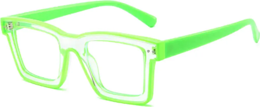 Lunettes de soleil anti-fatigue oculaire femme carrées vert d'eau