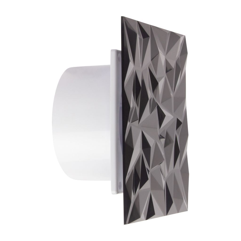 Badlüfter Wohnraumlüfter Badventilator Lüfter Bad Ventilator Badezimmer Wandlüfter Rückstauklappe Belüftung Abluft Zuluft Diamant Panel anthr...