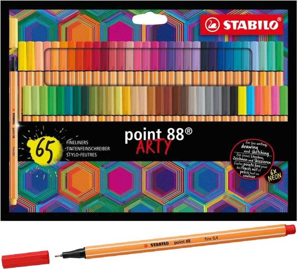 STABILO Fineliner point 88 ARTY 65 ks kartónová škatuľa Obrázok produktu 