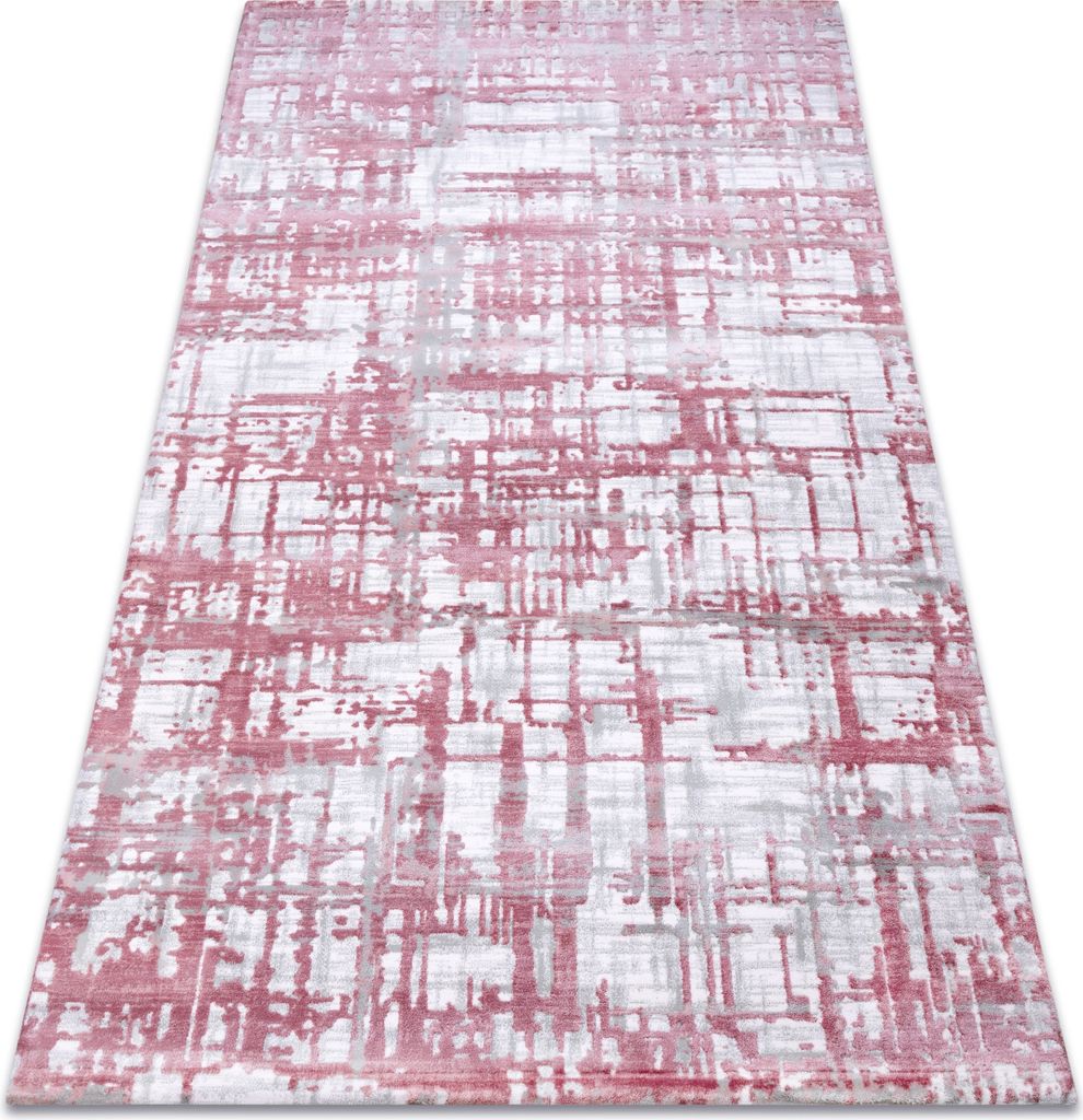 Teppich ACRYL DIZAYN 122 hell-pink / hellgrau Rosa 160x230 cm