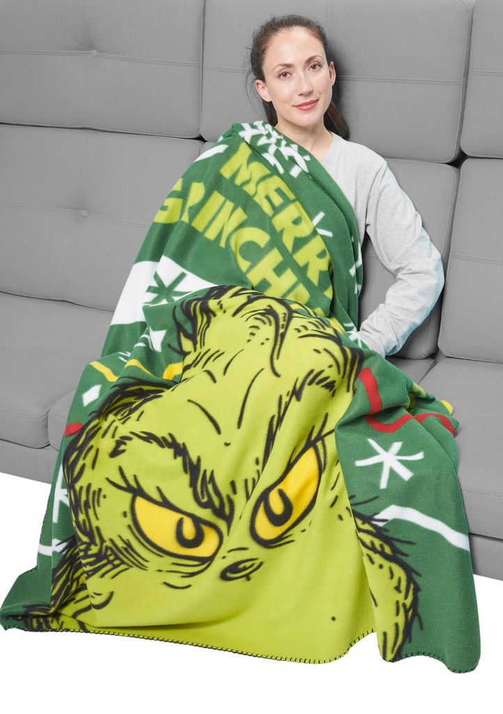 The Grinch Fleecedecke - Merry Grinchmas Kuscheldecke Produktbild 